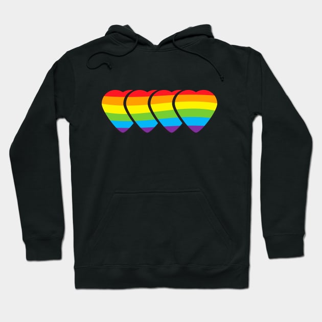 Rainbow hearts Hoodie by The Universal Saint